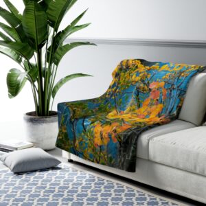 Cozy Autumn Sherpa Fleece Blanket